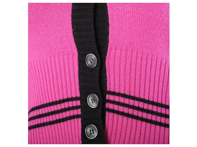 Twinset in maglia rosa e nero D&G Dolce & Gabbana – 00s - vista 5