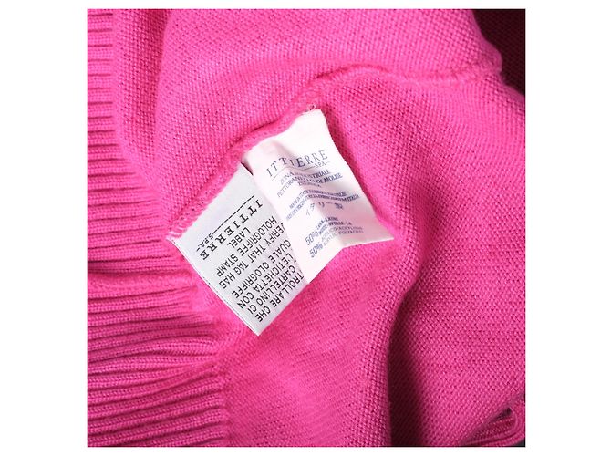Twinset in maglia rosa e nero D&G Dolce & Gabbana – 00s - vista 9