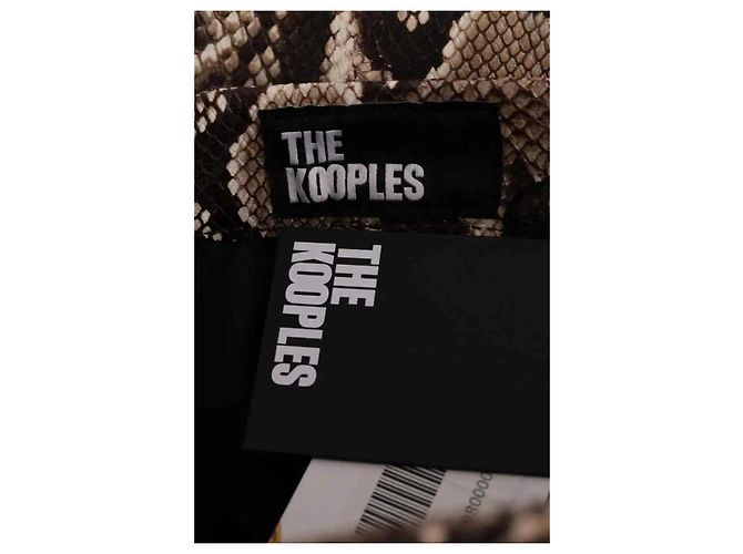 Minifalda de cuero marrón The Kooples Castaño - vista 4