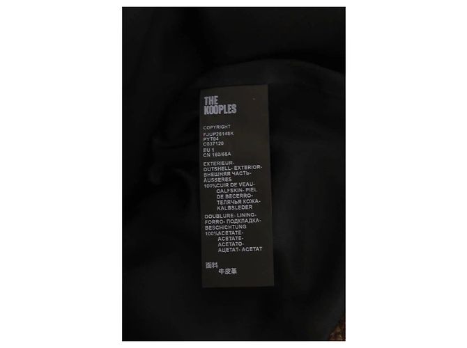 Minifalda de cuero marrón The Kooples Castaño - vista 5