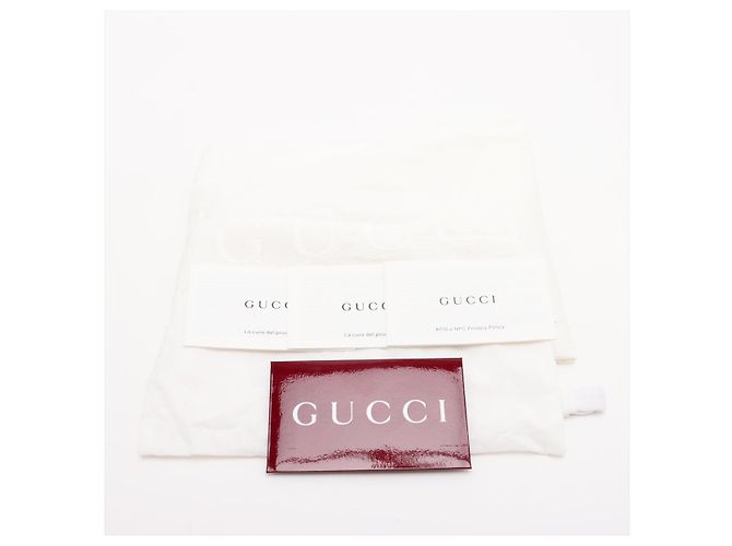 Gucci Borsa Trunk Ophidia GG Small in pelle e canvas GG Supreme Beige - vista 12