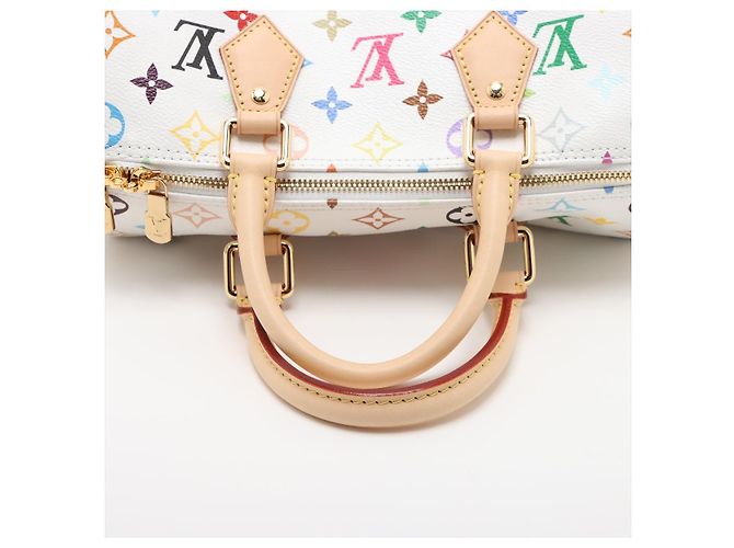 Louis Vuitton Speedy 25 Canvas Bandoulière LV x TM Trunk Handbag Monogram Multicolore - vista 5