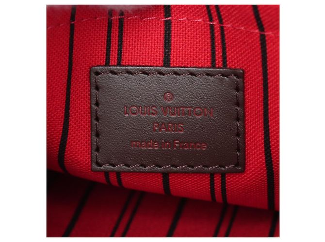 Louis Vuitton Borsa a tracolla Shopper Neverfull MM Canvas Neo Damier Ebene Marrone - vista 11