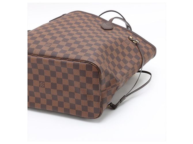 Louis Vuitton Borsa a tracolla Shopper Neverfull MM Canvas Neo Damier Ebene Marrone - vista 3