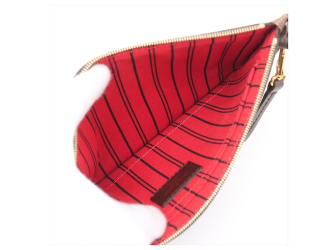 Louis Vuitton Borsa a tracolla Shopper Neverfull MM Canvas Neo Damier Ebene Marrone - vista 9