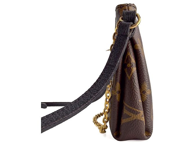 Louis Vuitton Clutch Pallas Canvas con catena Monogram Multicolore - vista 5