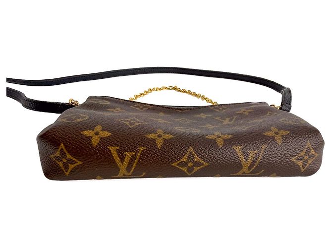 Louis Vuitton Clutch Pallas Canvas con catena Monogram Multicolore - vista 6