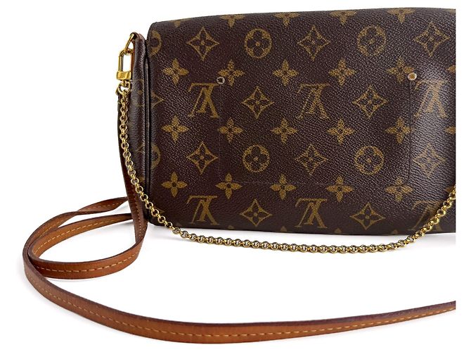 Louis Vuitton Borsa a pochette Favorite MM Canvas With Chain Bag Monogram Marrone - vista 2