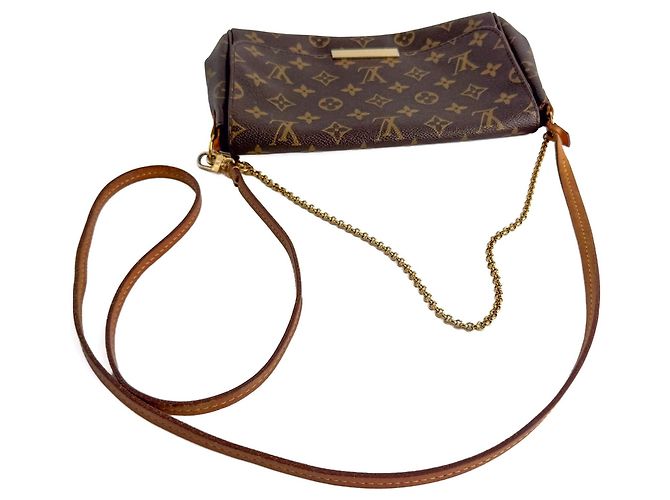 Louis Vuitton Borsa a pochette Favorite MM Canvas With Chain Bag Monogram Marrone - vista 5