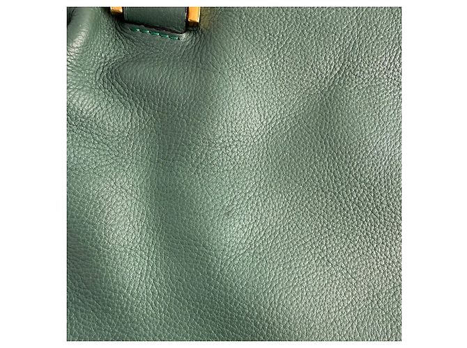 Chloé Borsa a tracolla hobo Marcie Medium in pelle di vitello Eucalyptus Green Verde - vista 10
