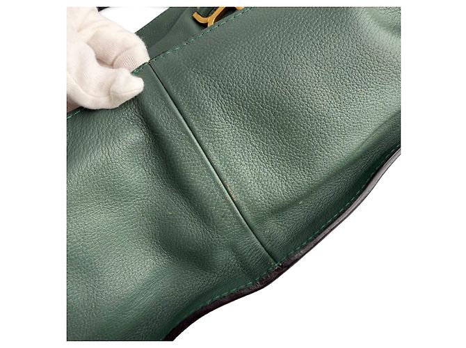 Chloé Borsa a tracolla hobo Marcie Medium in pelle di vitello Eucalyptus Green Verde - vista 11