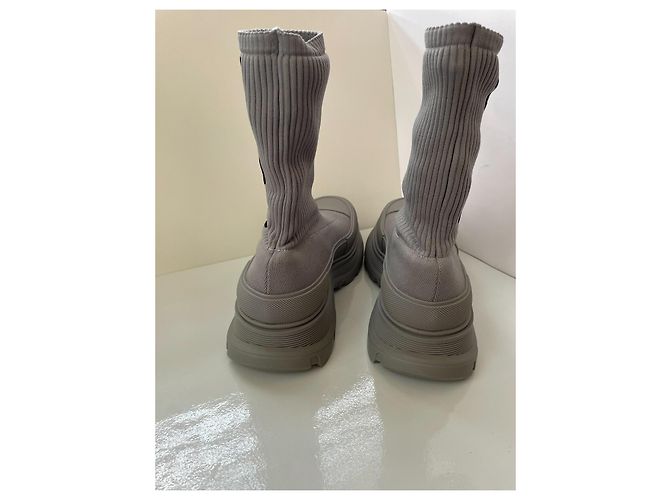 Alexander McQueen Sneakers Oversized Sole Sock - Grigio - vista 4