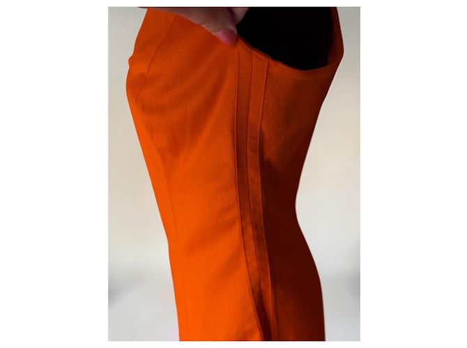 Thierry Mugler Mugler Etuikleid Orange - Ansicht 5