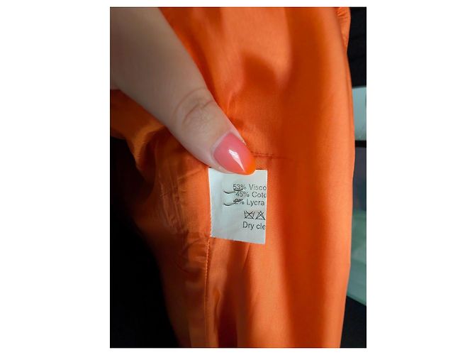 Thierry Mugler Mugler Etuikleid Orange - Ansicht 8