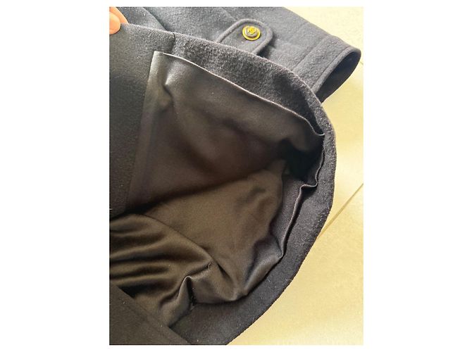 Chanel Vintage schwarze Kaschmirjacke mit Gürtel - Ansicht 5