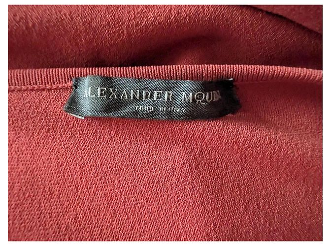 Alexander McQueen Strickkleid Godet Korallenrot - Ansicht 4