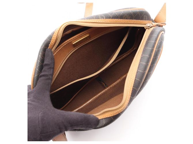 Borsa a tracolla Christian Dior Dior Honeycomb Marrone Nero - vista 3
