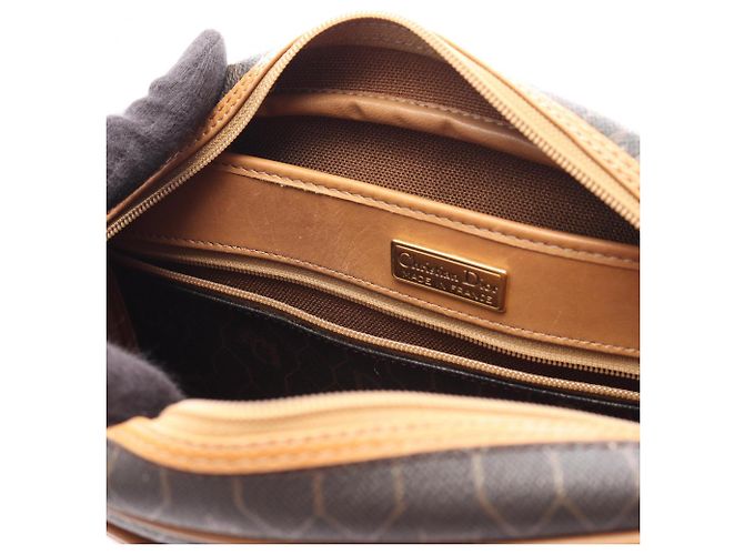 Borsa a tracolla Christian Dior Dior Honeycomb Marrone Nero - vista 5
