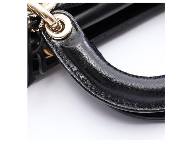 Borsa Christian Dior Dior Lady D-Joy Medium Cannage Nero - vista 10