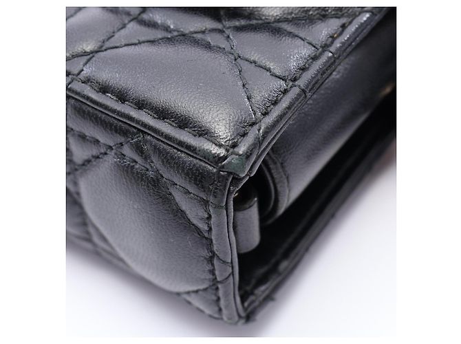 Borsa Christian Dior Dior Lady D-Joy Medium Cannage Nero - vista 11