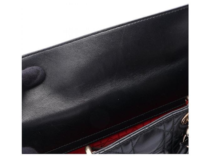 Borsa Christian Dior Dior Lady D-Joy Medium Cannage Nero - vista 5