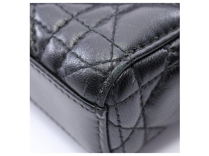 Borsa Christian Dior Dior Lady D-Joy Medium Cannage Nero - vista 7