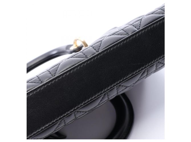 Borsa Christian Dior Dior Lady D-Joy Medium Cannage Nero - vista 9