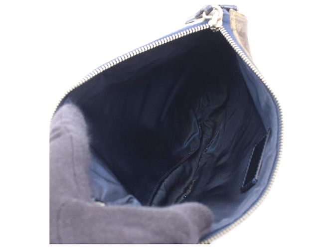 Christian Dior Saddle Bag - Handtasche mit Denim-Muster Braun Mehrfarben Marineblau - Ansicht 3