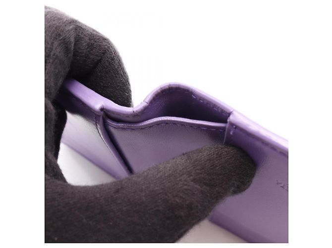 Cartera bi-fold Intrecciato Bottega Veneta Púrpura - vista 10