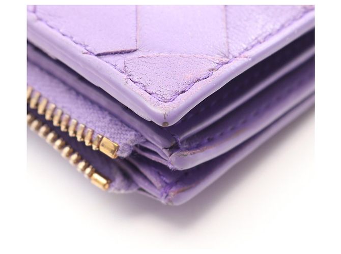 Cartera bi-fold Intrecciato Bottega Veneta Púrpura - vista 11