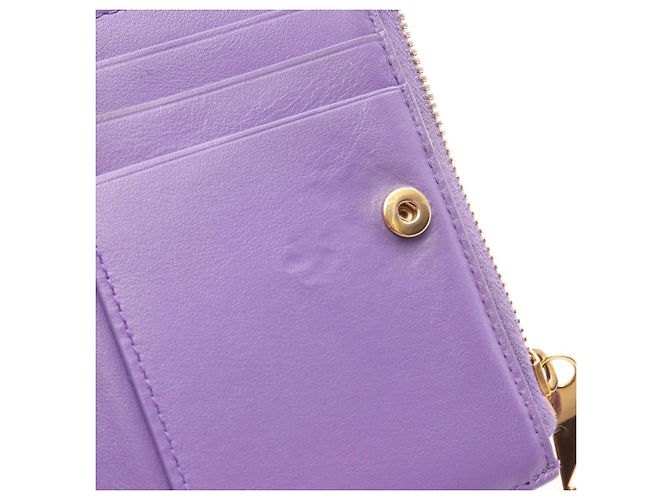Cartera bi-fold Intrecciato Bottega Veneta Púrpura - vista 6