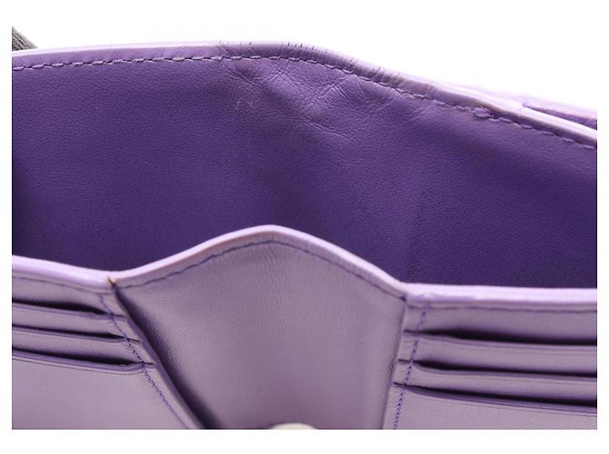 Cartera bi-fold Intrecciato Bottega Veneta Púrpura - vista 9