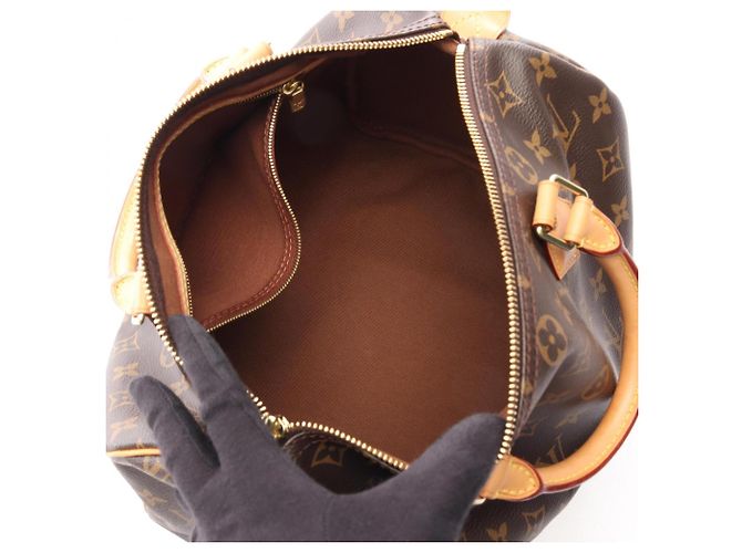 Borsa a mano Louis Vuitton Speedy 30 Monogram Marrone - vista 3