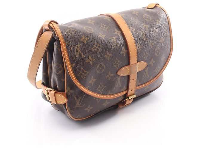 Borsa a tracolla Louis Vuitton Saumur 30 Marrone - vista 2