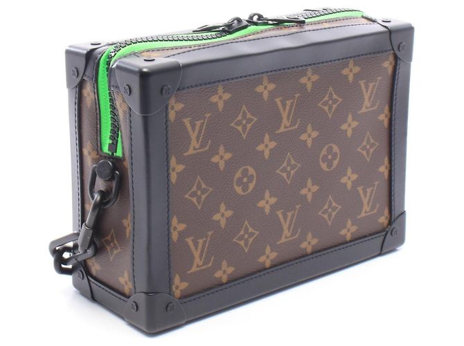Borsa a tracolla Louis Vuitton Soft Trunk Monogram Macassar Marrone Nero Multicolore - vista 2