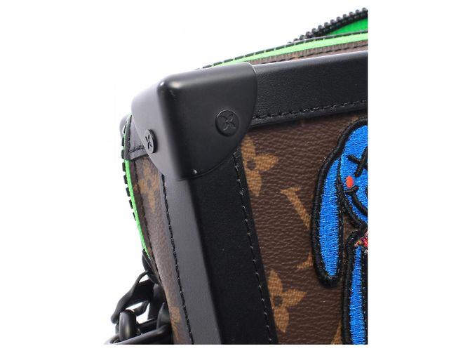 Borsa a tracolla Louis Vuitton Soft Trunk Monogram Macassar Marrone Nero Multicolore - vista 7