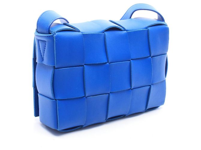 Borsa Maxi a Tracolla Cassette Bottega Veneta Blu - vista 2