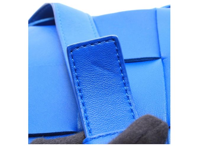 Borsa Maxi a Tracolla Cassette Bottega Veneta Blu - vista 7
