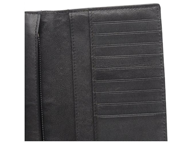 Cartera larga bi-fold Intrecciato Bottega Veneta Beige Verde Azul marino - vista 6