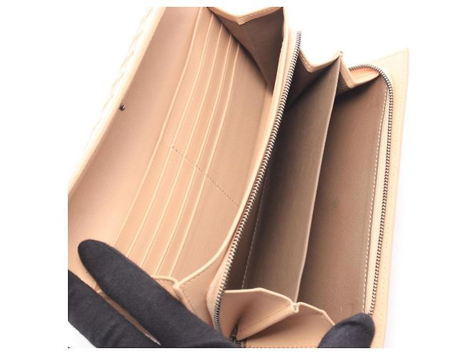 Cartera larga bi-fold Intrecciato Bottega Veneta Castaño Rosa - vista 3