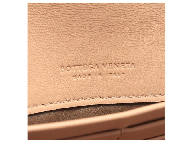 Cartera larga bi-fold Intrecciato Bottega Veneta Castaño Rosa - vista 4
