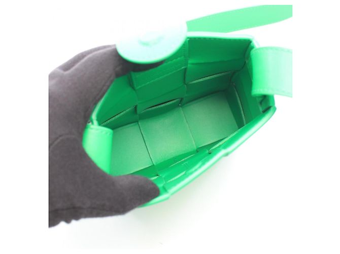 Borsa a tracolla Bottega Veneta Cassette Mini Verde - vista 3