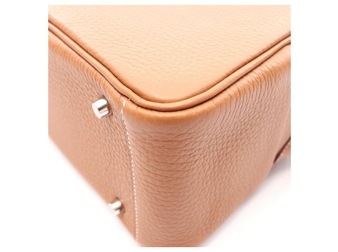 Hermès Borsa a tracolla Hermes Lindy Mini Marrone D'oro - vista 6