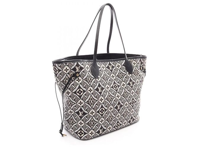 Bolso Tote Louis Vuitton Neverfull MM Castaño Negro Crudo - vista 2