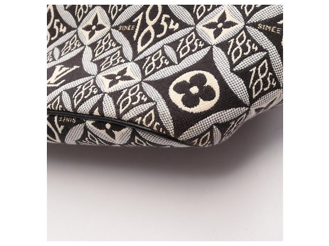 Bolso Tote Louis Vuitton Neverfull MM Castaño Negro Crudo - vista 6