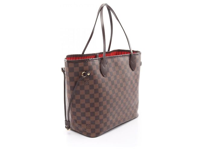 Louis Vuitton Neverfull MM Tote Bag Braun Fuschia - Ansicht 2