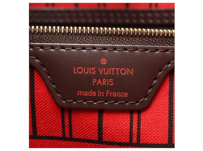 Louis Vuitton Neverfull MM Tote Bag Braun Fuschia - Ansicht 4