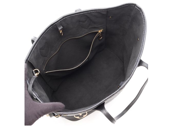 Louis Vuitton Neverfull MM Monogram Empreinte Tote Bag Schwarz Beige - Ansicht 3