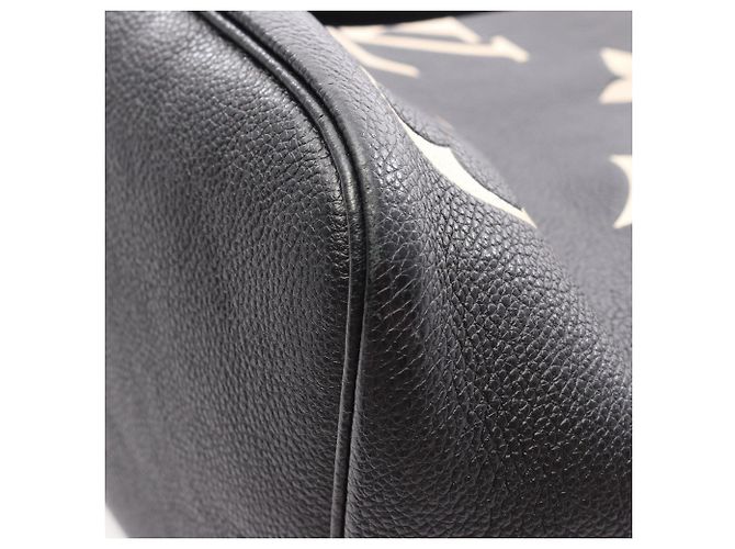 Louis Vuitton Neverfull MM Monogram Empreinte Tote Bag Schwarz Beige - Ansicht 5