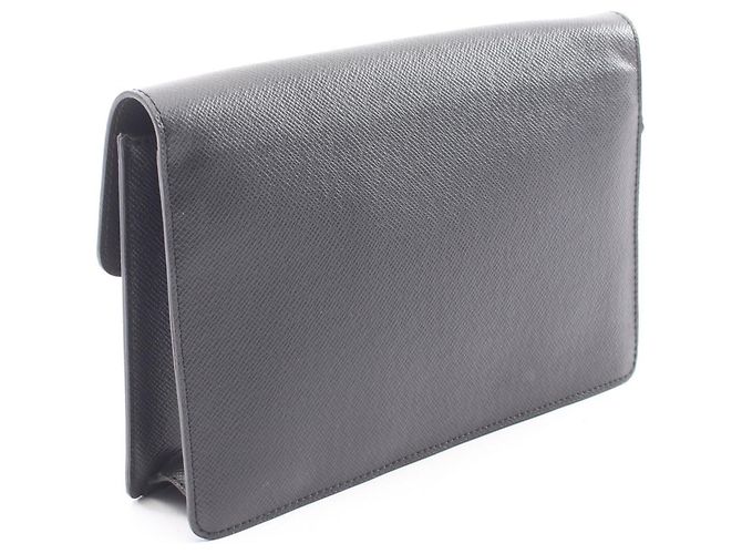 Louis Vuitton Belaia Second Bag Clutch Handbag Noir Gris - vue 2